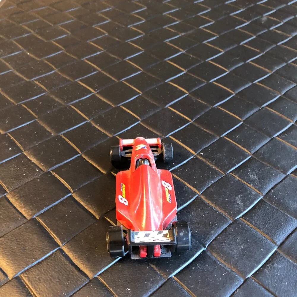 Vintage Miniature Die Cast Turbo Race Car Red #8